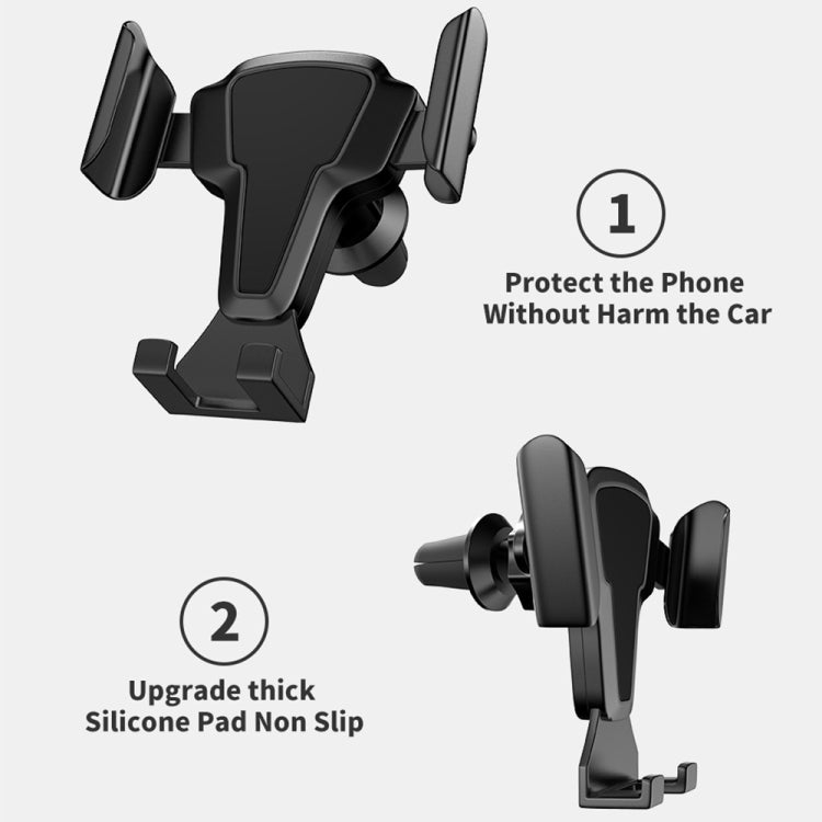FLOVEME YXF204095_1 Car Air Outlet Mount Automatic Retractable Arm Phone Holder Stand for 4-6.5 inch Phone (Black)