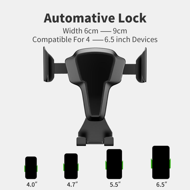 FLOVEME YXF204095_1 Car Air Outlet Mount Automatic Retractable Arm Phone Holder Stand for 4-6.5 inch Phone (Black)