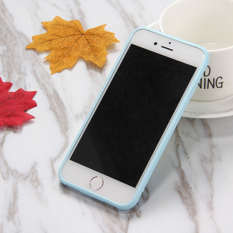 For  iPhone 8 & 7  Blue Background Lovely Little Chicken Pattern Squeeze Relief Squishy Dropproof Protective Back Cover Case
