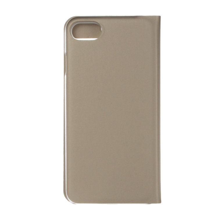 For  iPhone 8 & 7  Plain Weave Texture Horizontal Flip Leather Case with Call Display ID