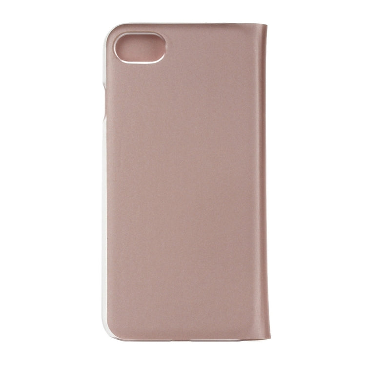 For  iPhone 8 & 7  Plain Weave Texture Horizontal Flip Leather Case with Call Display ID