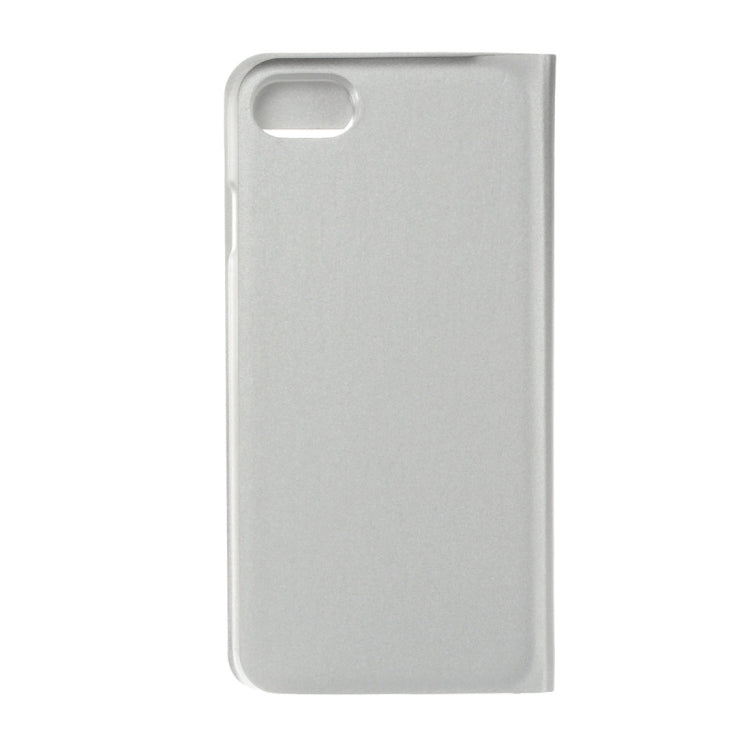 For  iPhone 8 & 7  Plain Weave Texture Horizontal Flip Leather Case with Call Display ID