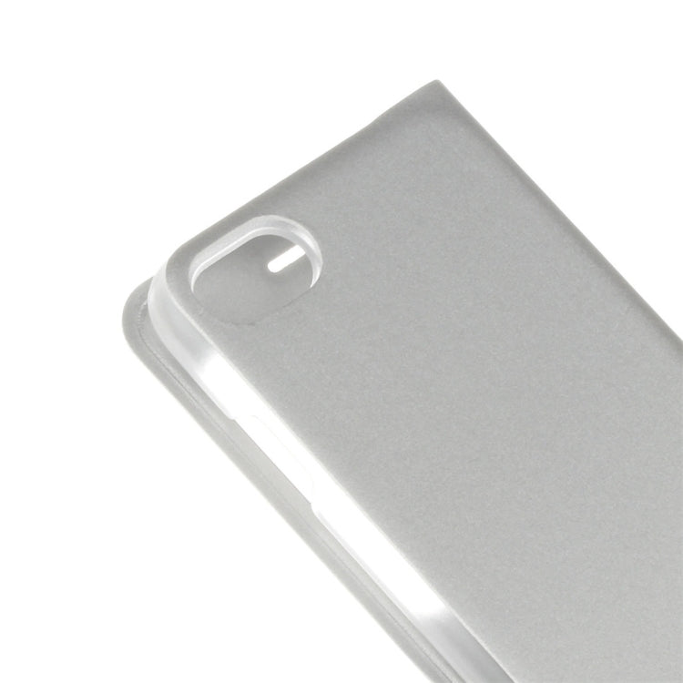 For  iPhone 8 & 7  Plain Weave Texture Horizontal Flip Leather Case with Call Display ID