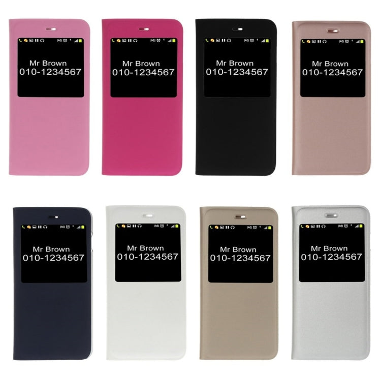 For  iPhone 8 & 7  Plain Weave Texture Horizontal Flip Leather Case with Call Display ID