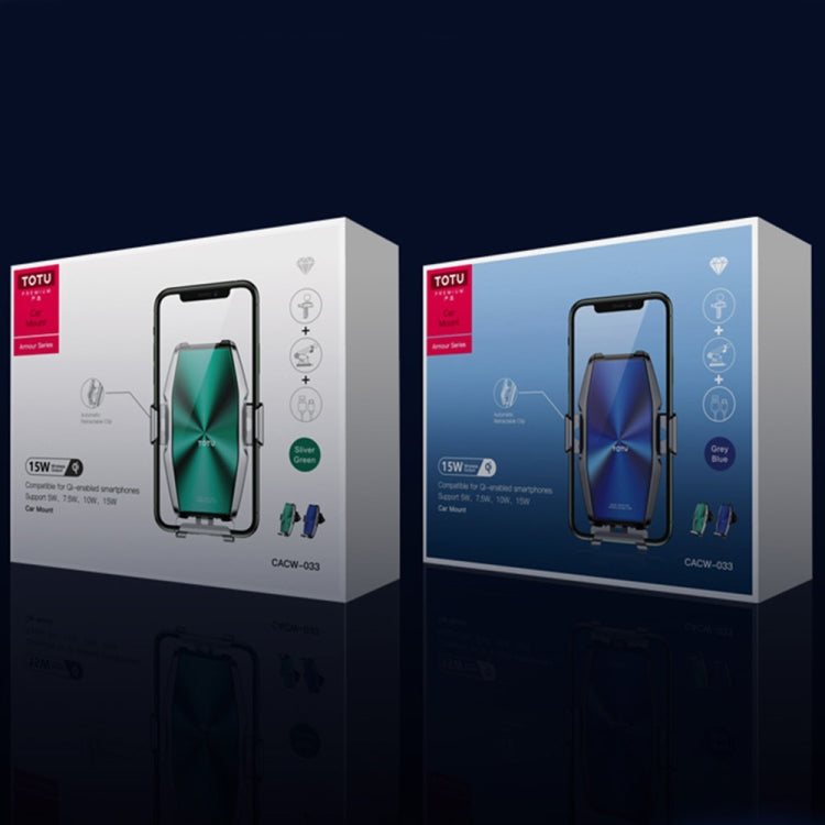 TOTU CACW-033 Armor Sereis 15W Max Fast Charge Automatic Clamping Arm Car Mount