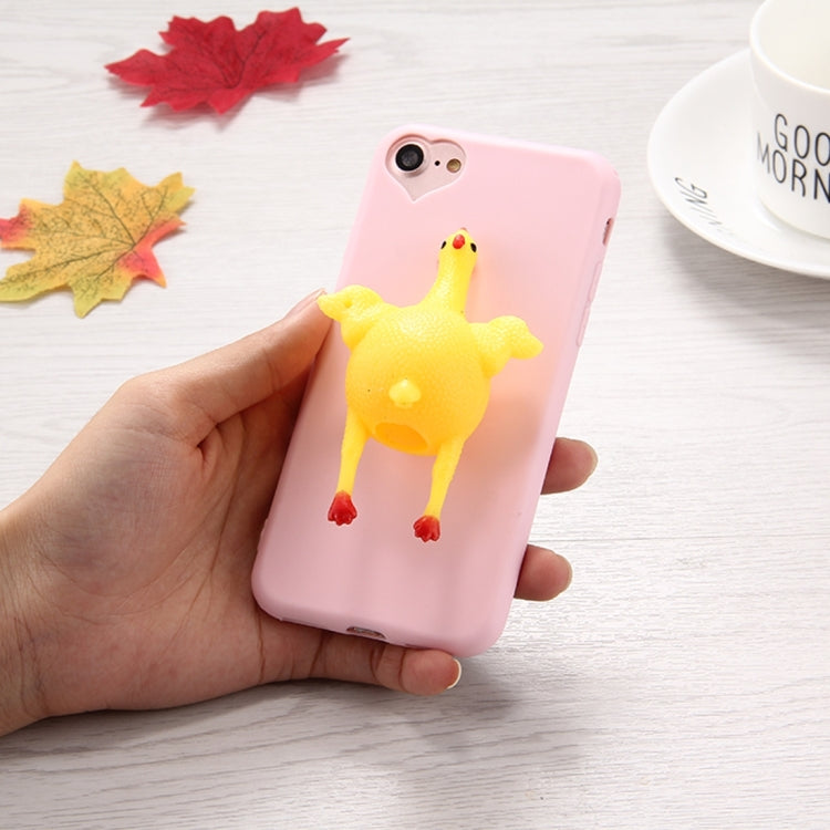 For  iPhone 8 & 7  3D Chicken Pattern Squeeze Relief Squishy Dropproof Protective Back Cover Case