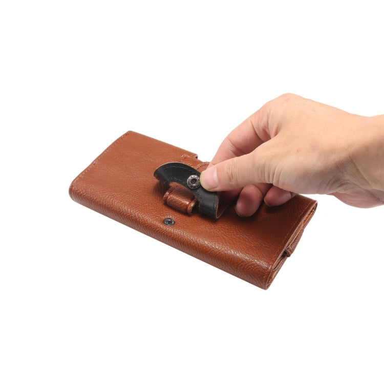 4.7 inch and Below Universal Bark Texture Vertical Flip Leather Case with Belt Hole for iPhone, Samsung, Xiaomi, Ulefone, DOOGEE, Blackview, HOMTOM, iMAN and other Smartphones(Brown)