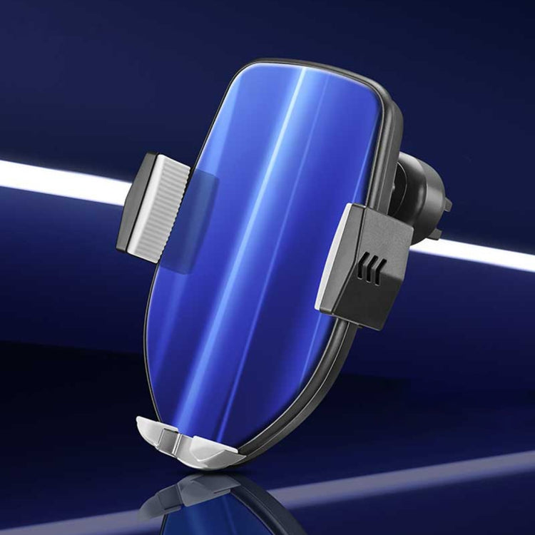 HAMTOD M20 10W Air Outlet 360 Degree Rotation QI Intelligent Sensor Car Wireless Charging Holder(Blue)