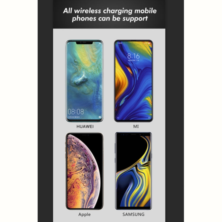 HAMTOD M20 10W Air Outlet 360 Degree Rotation QI Intelligent Sensor Car Wireless Charging Holder(Blue)