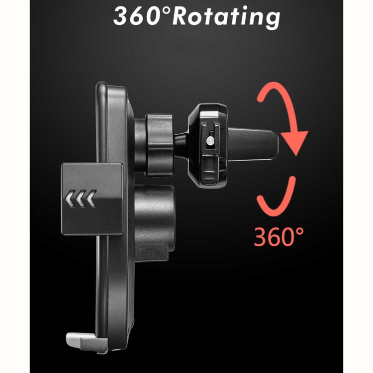 HAMTOD M20 10W Air Outlet 360 Degree Rotation QI Intelligent Sensor Car Wireless Charging Holder(Blue)