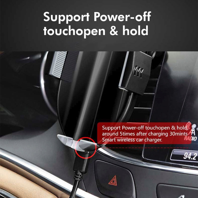 HAMTOD M20 10W Air Outlet 360 Degree Rotation QI Intelligent Sensor Car Wireless Charging Holder(Blue)