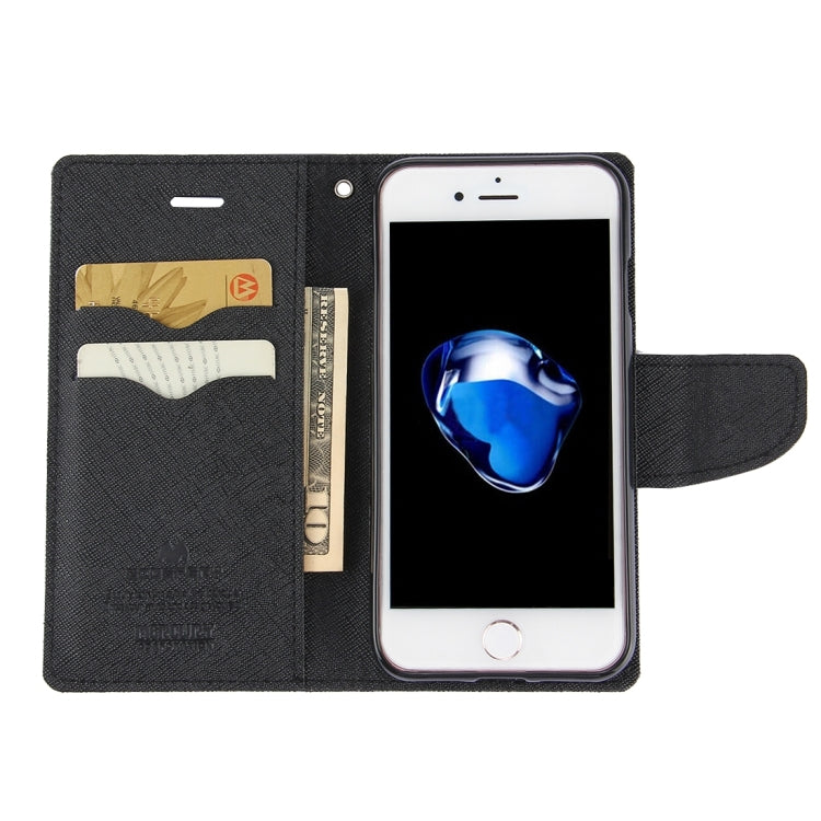 GOOSPERY FANCY DIARY for  iPhone 8 & 7  Cross Texture Horizontal Flip Leather Case with Card Slots & Wallet & Holder