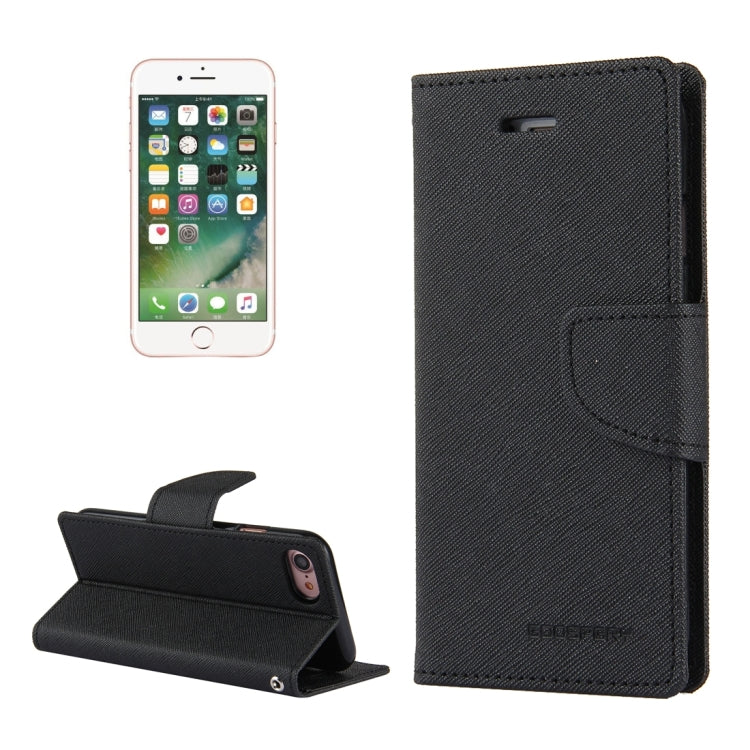 GOOSPERY FANCY DIARY for  iPhone 8 & 7  Cross Texture Horizontal Flip Leather Case with Card Slots & Wallet & Holder