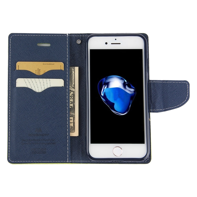 GOOSPERY FANCY DIARY for  iPhone 8 & 7  Cross Texture Horizontal Flip Leather Case with Card Slots & Wallet & Holder