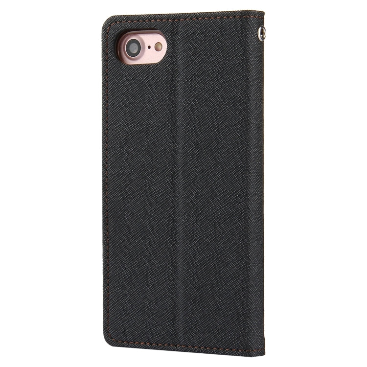 GOOSPERY FANCY DIARY for  iPhone 8 & 7  Cross Texture Horizontal Flip Leather Case with Card Slots & Wallet & Holder