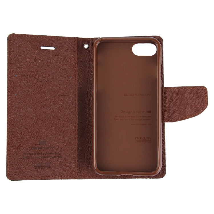 GOOSPERY FANCY DIARY for  iPhone 8 & 7  Cross Texture Horizontal Flip Leather Case with Card Slots & Wallet & Holder