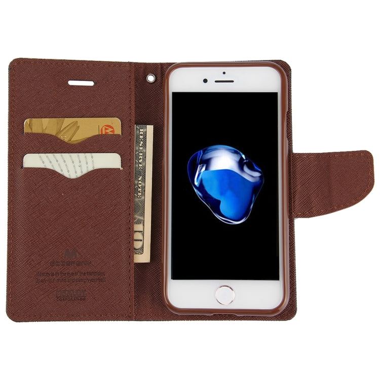 GOOSPERY FANCY DIARY for  iPhone 8 & 7  Cross Texture Horizontal Flip Leather Case with Card Slots & Wallet & Holder