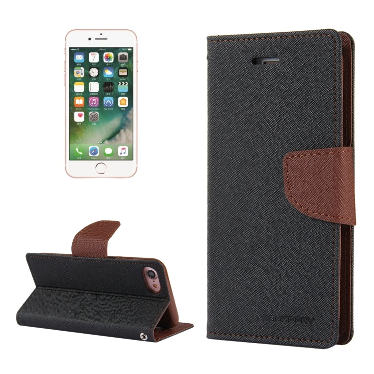 GOOSPERY FANCY DIARY for  iPhone 8 & 7  Cross Texture Horizontal Flip Leather Case with Card Slots & Wallet & Holder