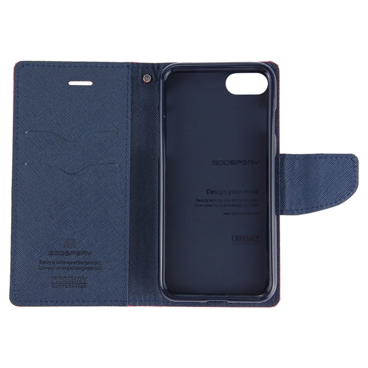 GOOSPERY FANCY DIARY for  iPhone 8 & 7  Cross Texture Horizontal Flip Leather Case with Card Slots & Wallet & Holder