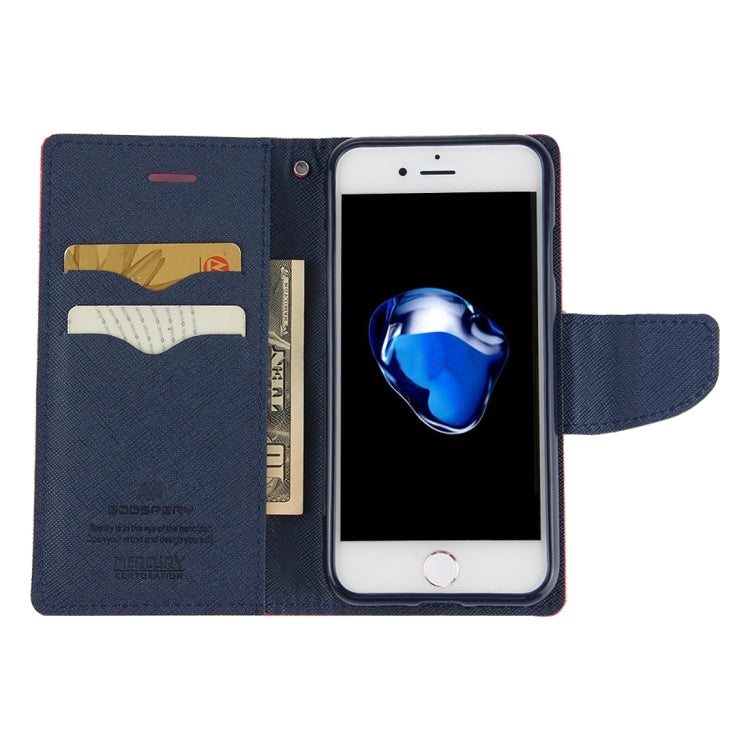 GOOSPERY FANCY DIARY for  iPhone 8 & 7  Cross Texture Horizontal Flip Leather Case with Card Slots & Wallet & Holder