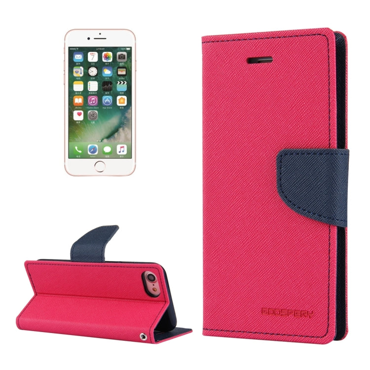 GOOSPERY FANCY DIARY for  iPhone 8 & 7  Cross Texture Horizontal Flip Leather Case with Card Slots & Wallet & Holder