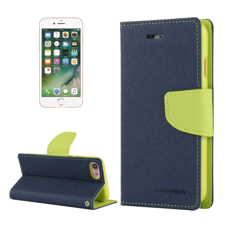 GOOSPERY FANCY DIARY for  iPhone 8 & 7  Cross Texture Horizontal Flip Leather Case with Card Slots & Wallet & Holder
