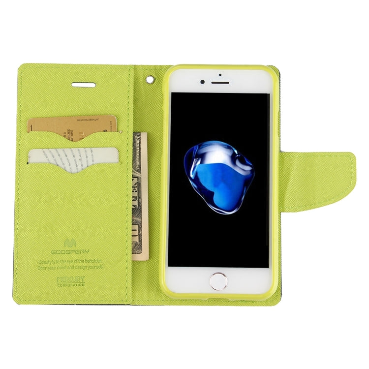 GOOSPERY FANCY DIARY for  iPhone 8 & 7  Cross Texture Horizontal Flip Leather Case with Card Slots & Wallet & Holder