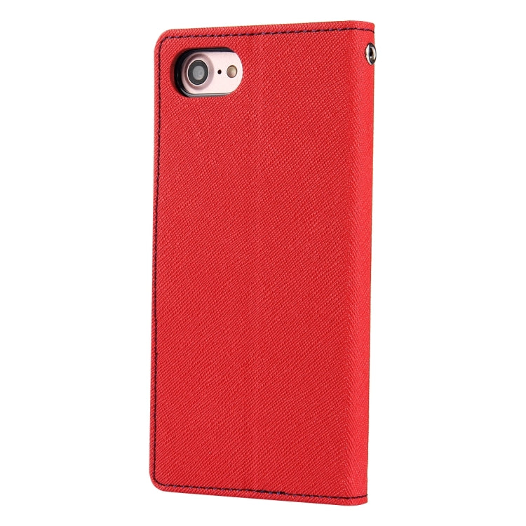 GOOSPERY FANCY DIARY for  iPhone 8 & 7  Cross Texture Horizontal Flip Leather Case with Card Slots & Wallet & Holder