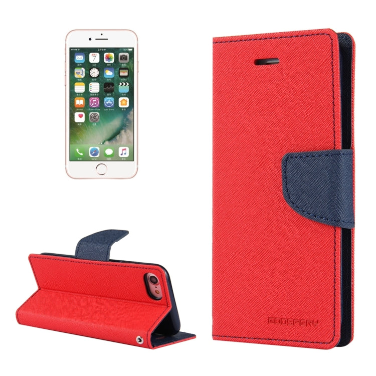 GOOSPERY FANCY DIARY for  iPhone 8 & 7  Cross Texture Horizontal Flip Leather Case with Card Slots & Wallet & Holder