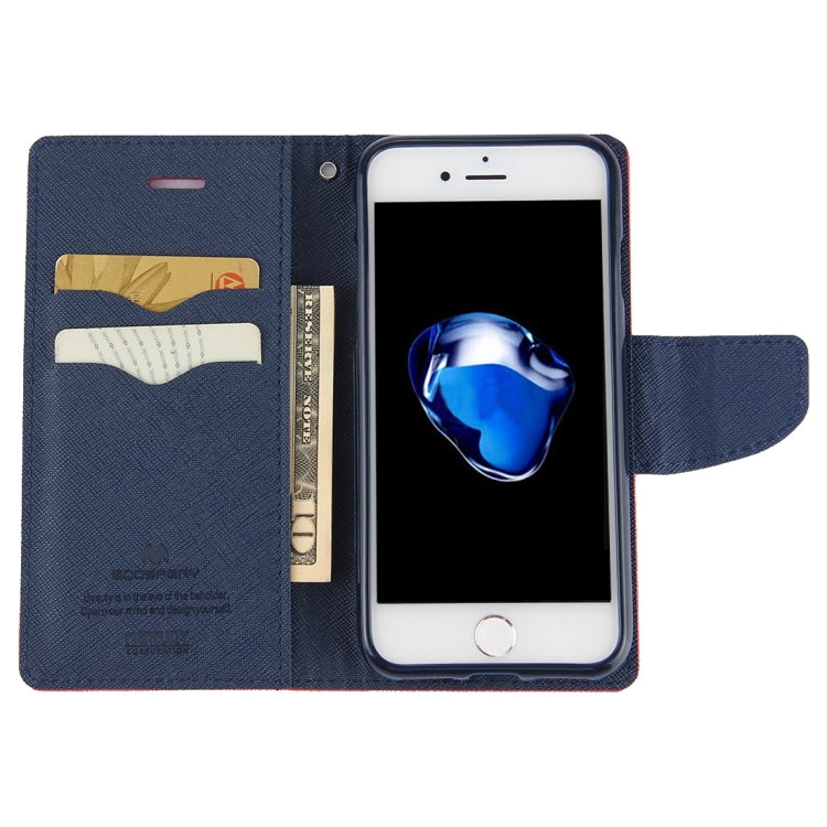 GOOSPERY FANCY DIARY for  iPhone 8 & 7  Cross Texture Horizontal Flip Leather Case with Card Slots & Wallet & Holder