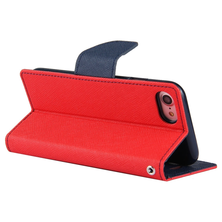 GOOSPERY FANCY DIARY for  iPhone 8 & 7  Cross Texture Horizontal Flip Leather Case with Card Slots & Wallet & Holder