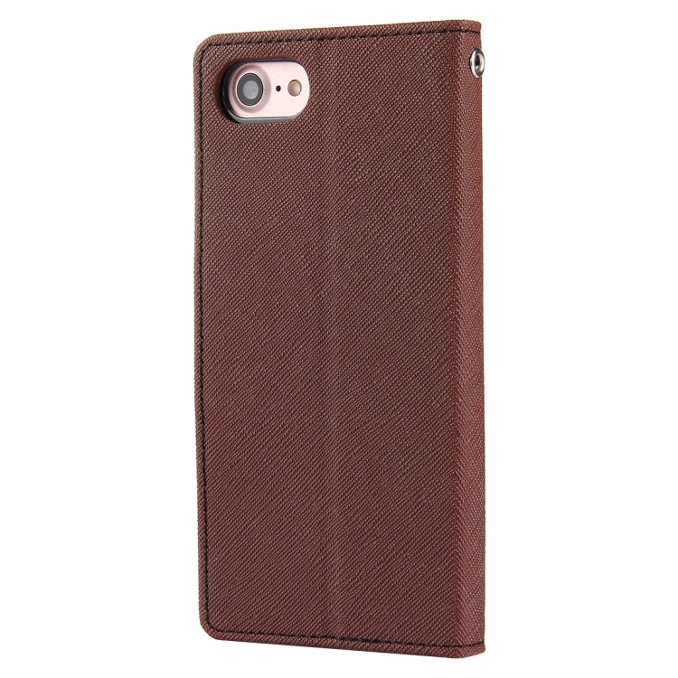 GOOSPERY FANCY DIARY for  iPhone 8 & 7  Cross Texture Horizontal Flip Leather Case with Card Slots & Wallet & Holder