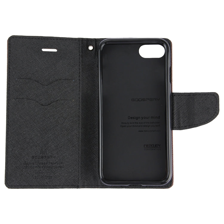 GOOSPERY FANCY DIARY for  iPhone 8 & 7  Cross Texture Horizontal Flip Leather Case with Card Slots & Wallet & Holder