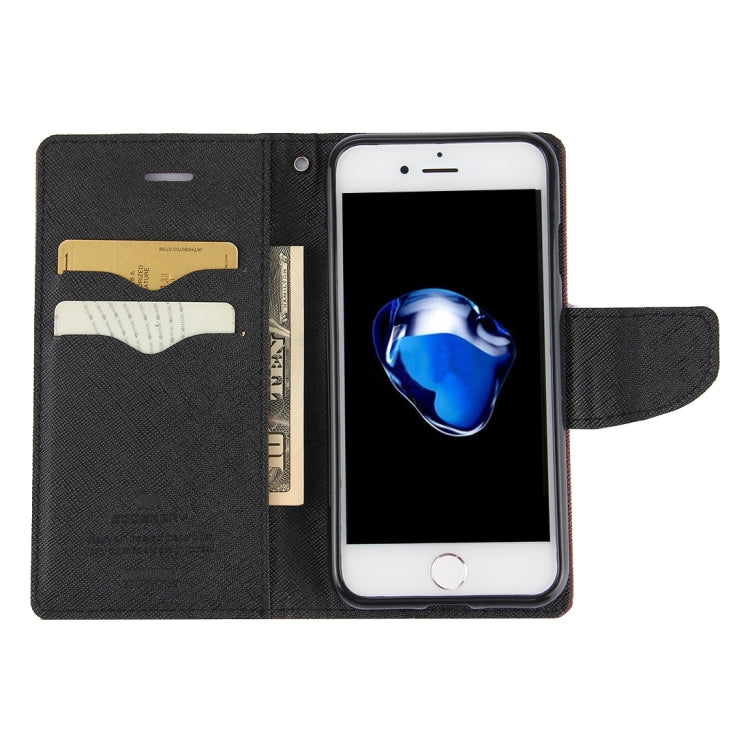 GOOSPERY FANCY DIARY for  iPhone 8 & 7  Cross Texture Horizontal Flip Leather Case with Card Slots & Wallet & Holder