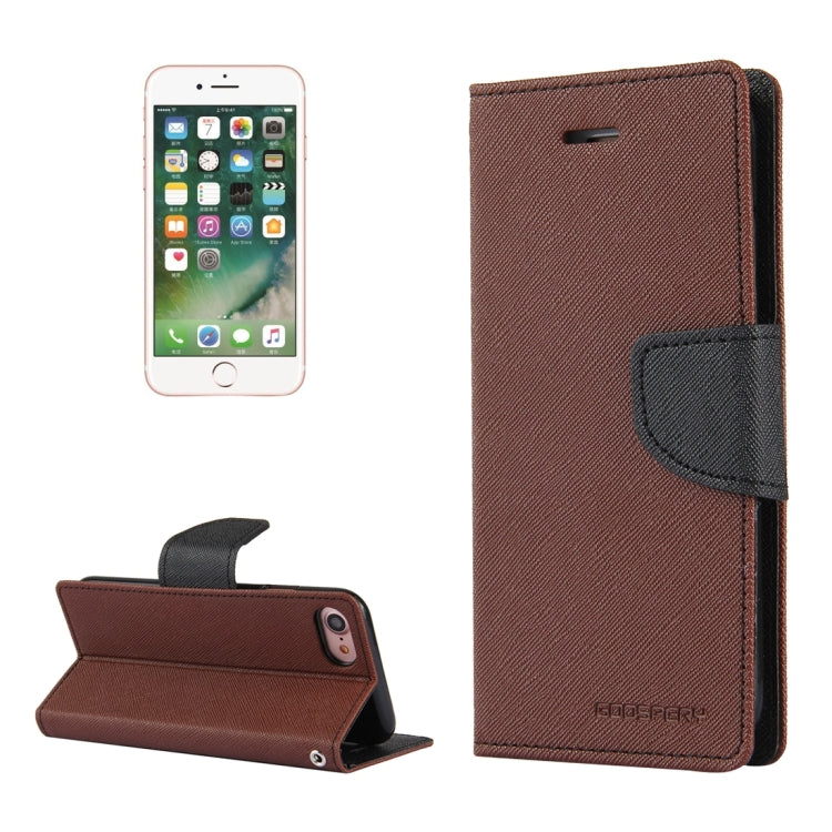 GOOSPERY FANCY DIARY for  iPhone 8 & 7  Cross Texture Horizontal Flip Leather Case with Card Slots & Wallet & Holder