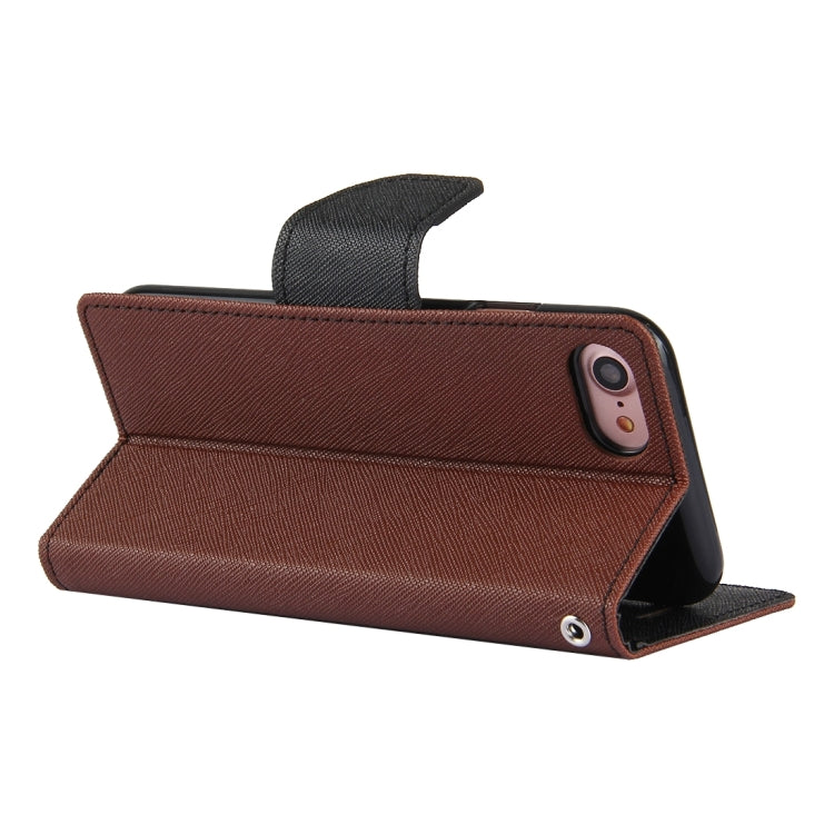 GOOSPERY FANCY DIARY for  iPhone 8 & 7  Cross Texture Horizontal Flip Leather Case with Card Slots & Wallet & Holder