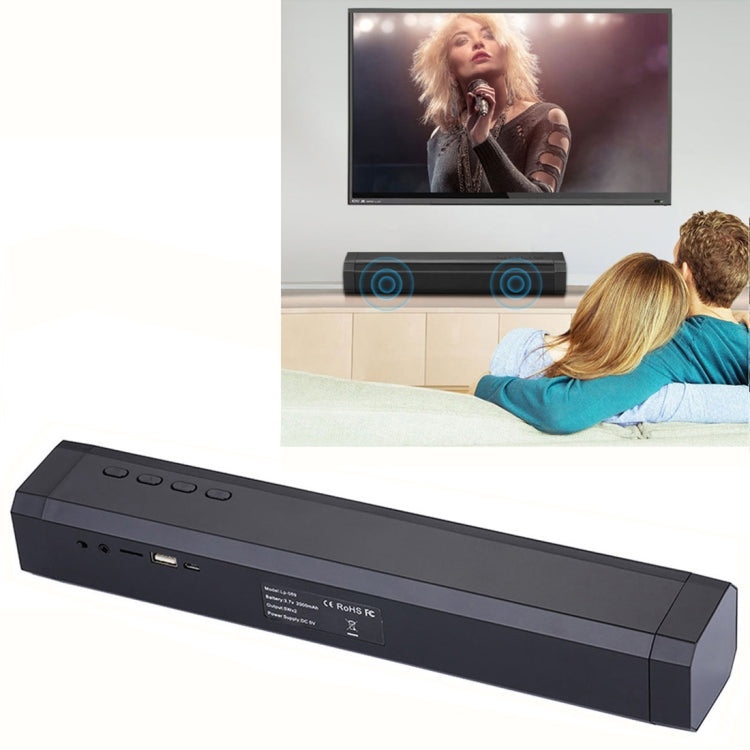 Soundbar LP-089 DC 5V Wireless Bluetooth 4.1 Subwoofer Sound Bar Speaker with Hands-free Calling, Support TF Card & U Disk