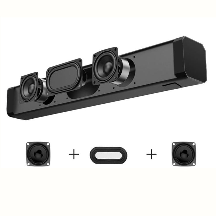 Soundbar LP-089 DC 5V Wireless Bluetooth 4.1 Subwoofer Sound Bar Speaker with Hands-free Calling, Support TF Card & U Disk
