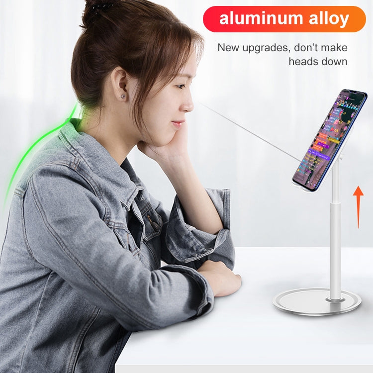 TCP-02 Universal 4-10 inch Phone Tablet Non-slip Aluminum Metal Holder Stand Adjustable Desktop Tablet Bracket Mount, Version: Generation Telescopic