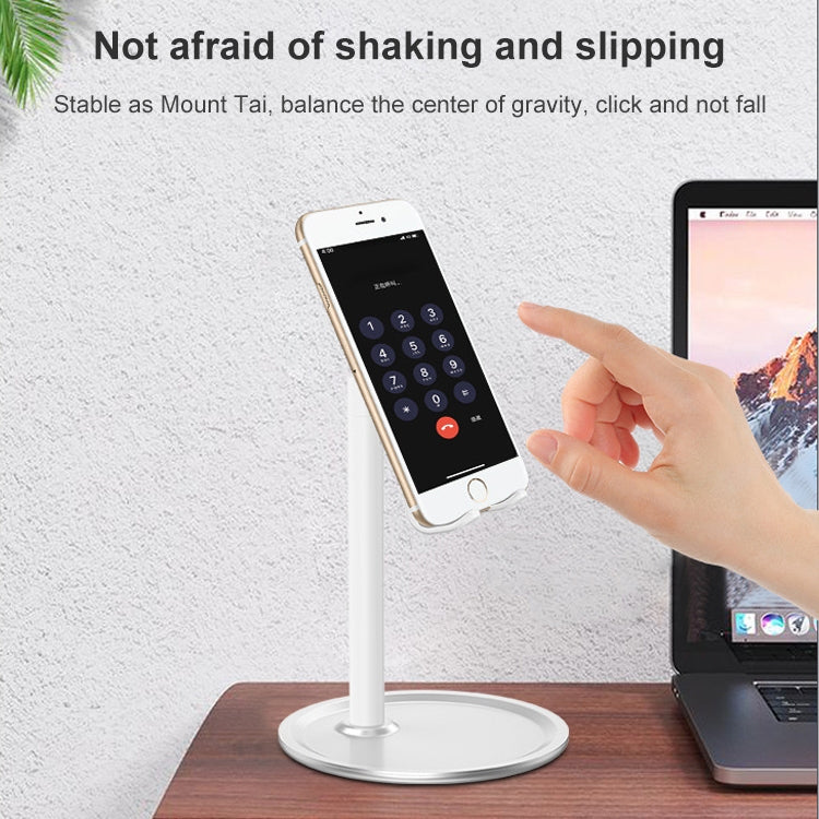 TCP-02 Universal 4-10 inch Phone Tablet Non-slip Aluminum Metal Holder Stand Adjustable Desktop Tablet Bracket Mount, Version: Generation Telescopic