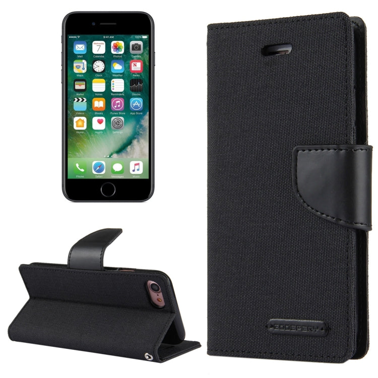 GOOSPERY CANVAS DIARY for  iPhone 8 & 7  Canvas Texture Horizontal Flip Leather Case with Card Slots & Wallet & Holder