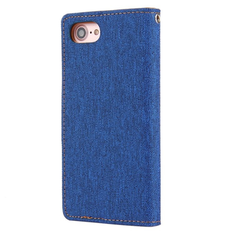GOOSPERY CANVAS DIARY for  iPhone 8 & 7  Canvas Texture Horizontal Flip Leather Case with Card Slots & Wallet & Holder