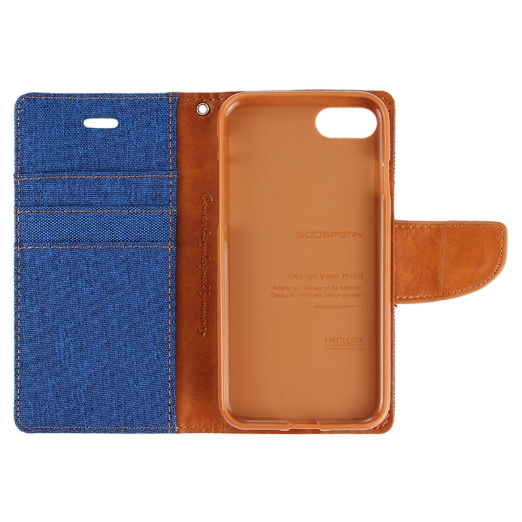 GOOSPERY CANVAS DIARY for  iPhone 8 & 7  Canvas Texture Horizontal Flip Leather Case with Card Slots & Wallet & Holder