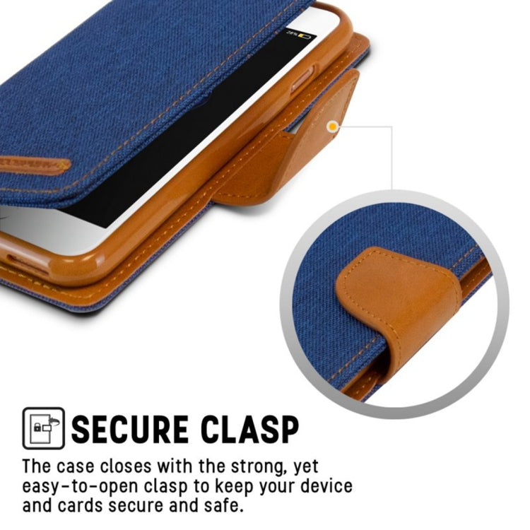 GOOSPERY CANVAS DIARY for  iPhone 8 & 7  Canvas Texture Horizontal Flip Leather Case with Card Slots & Wallet & Holder