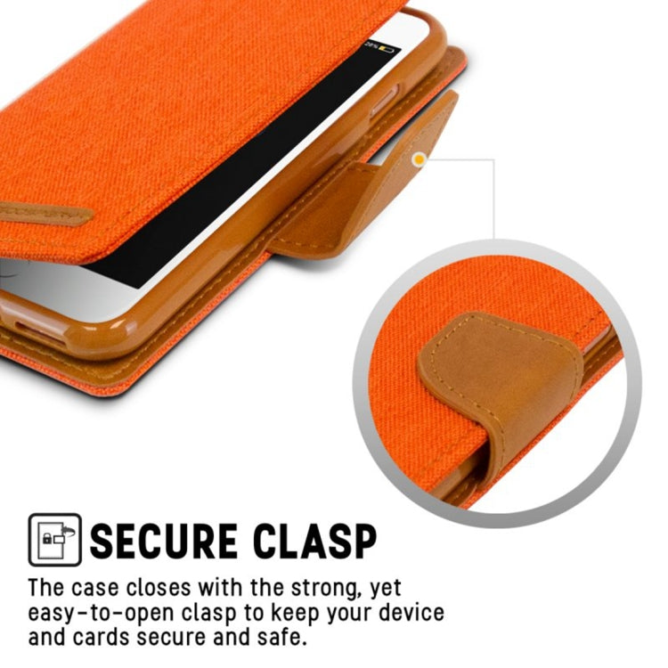 GOOSPERY CANVAS DIARY for  iPhone 8 & 7  Canvas Texture Horizontal Flip Leather Case with Card Slots & Wallet & Holder