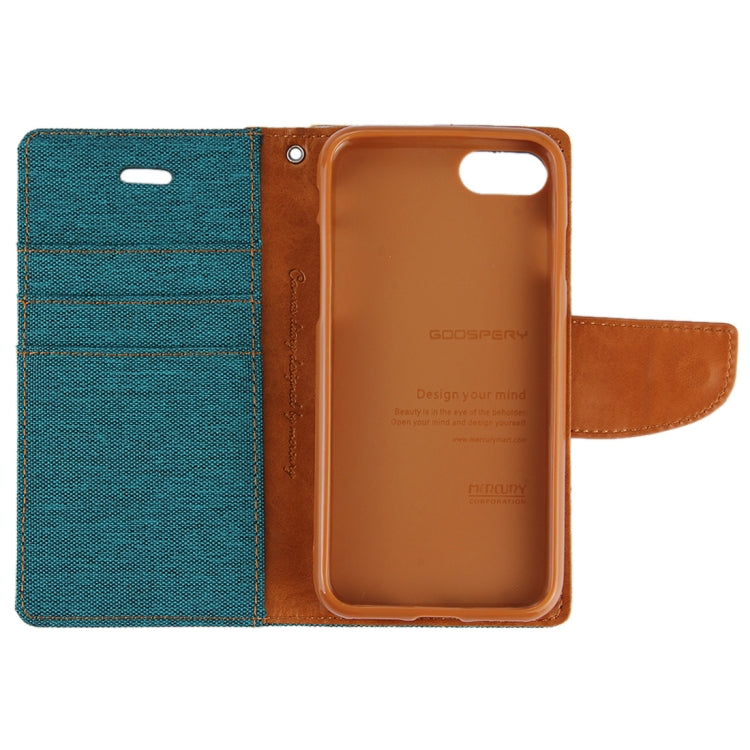 GOOSPERY CANVAS DIARY for  iPhone 8 & 7  Canvas Texture Horizontal Flip Leather Case with Card Slots & Wallet & Holder