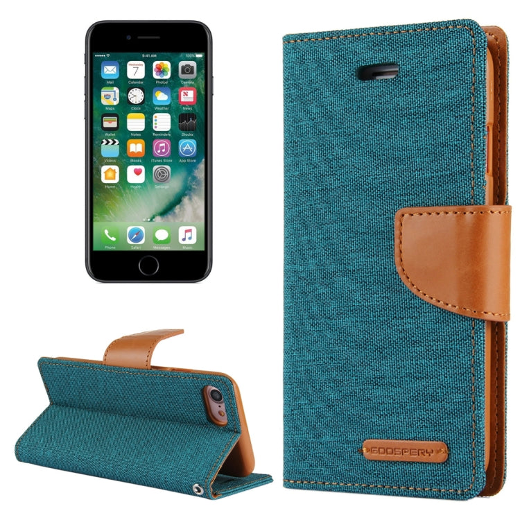 GOOSPERY CANVAS DIARY for  iPhone 8 & 7  Canvas Texture Horizontal Flip Leather Case with Card Slots & Wallet & Holder