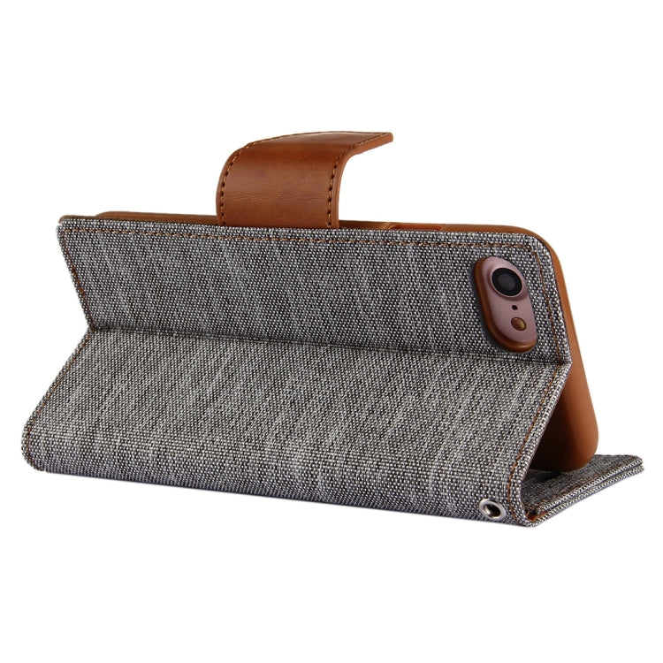 GOOSPERY CANVAS DIARY for  iPhone 8 & 7  Canvas Texture Horizontal Flip Leather Case with Card Slots & Wallet & Holder