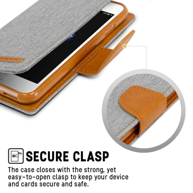 GOOSPERY CANVAS DIARY for  iPhone 8 & 7  Canvas Texture Horizontal Flip Leather Case with Card Slots & Wallet & Holder