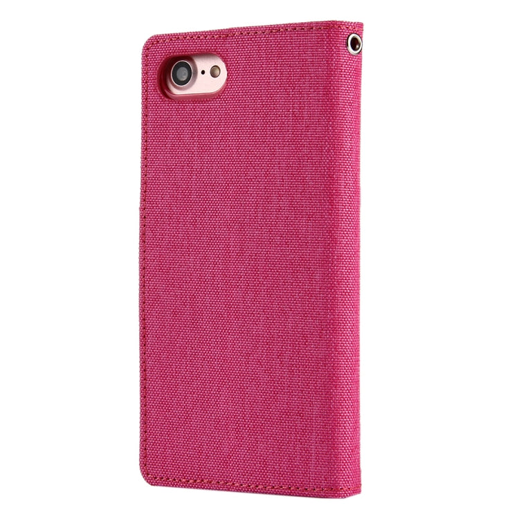 GOOSPERY CANVAS DIARY for  iPhone 8 & 7  Canvas Texture Horizontal Flip Leather Case with Card Slots & Wallet & Holder